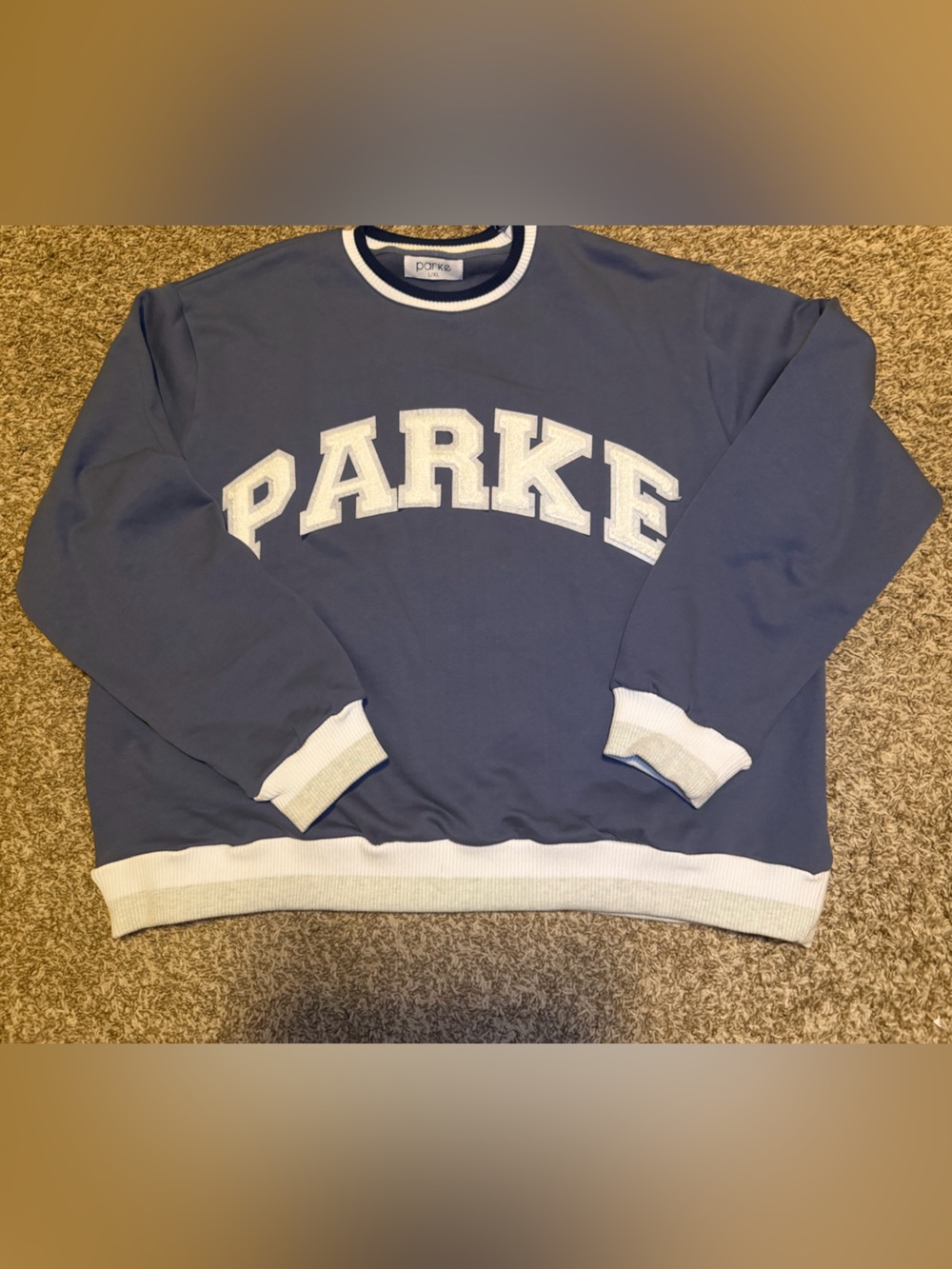 PARKE Women's Navy Blue Crewneck Sweatshirt